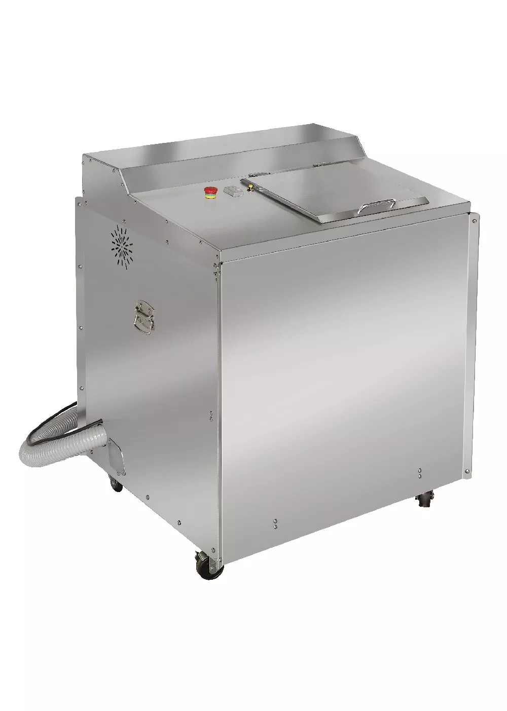 商用廚餘處理機展示介紹,機型TKK01 規格如下TKK01-120 乾燥研磨型廚餘處理容量為120公升 food waste disposer